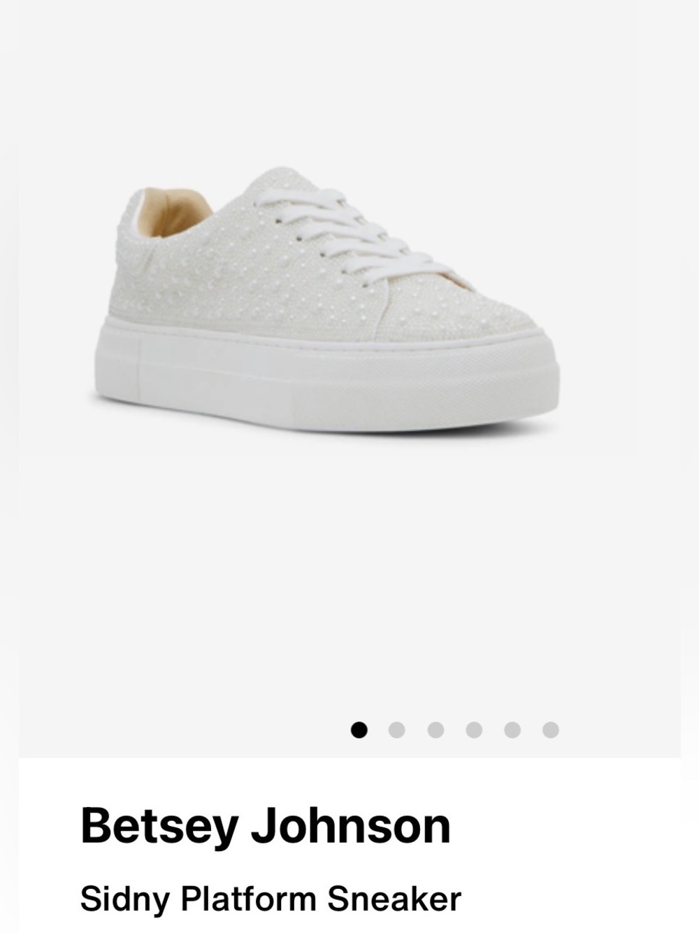 Betsey Johnson White Sidny Platform Sneaker